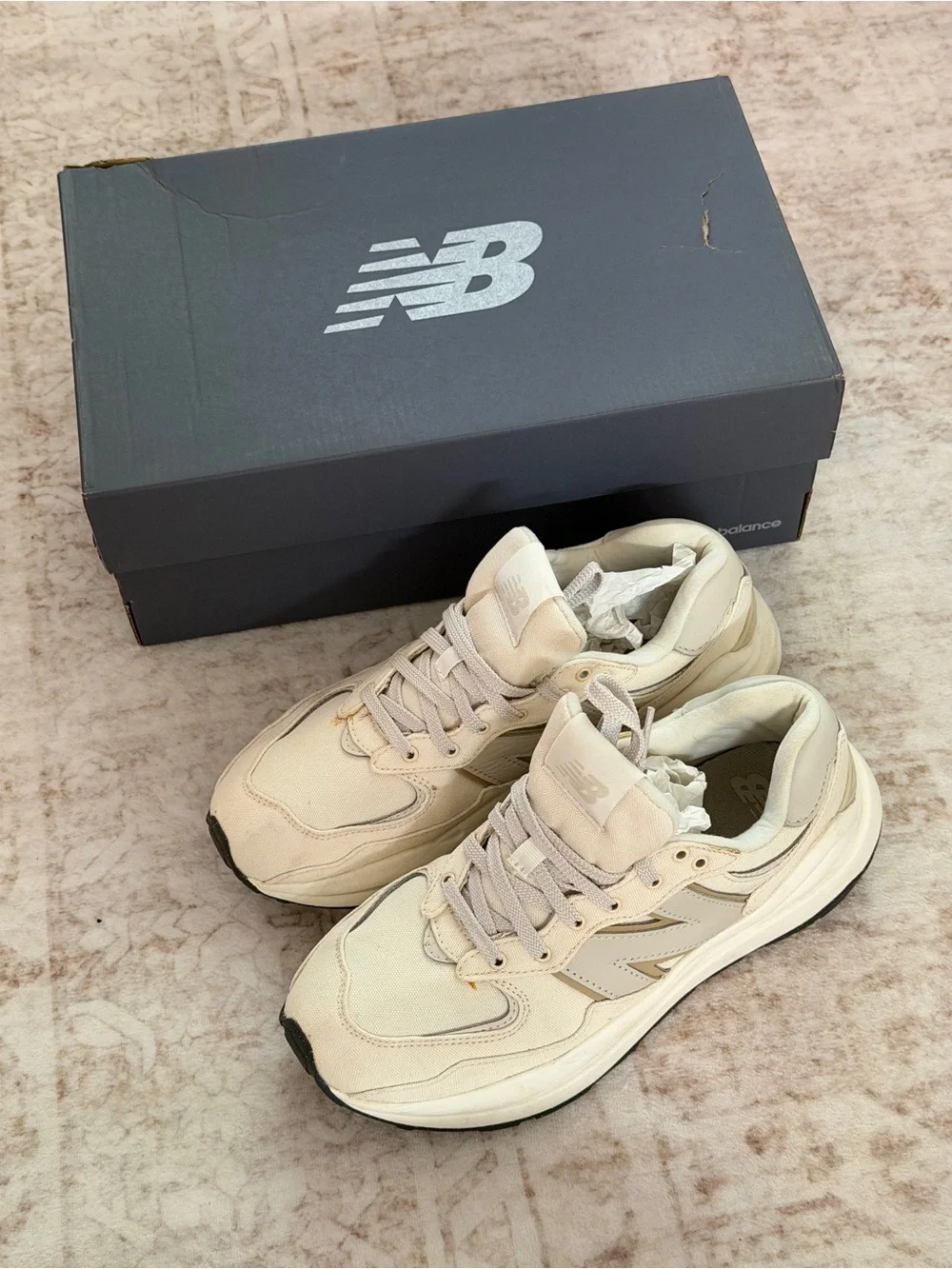 New Balance Women’s Cream/Beige Lifestyle Sneakers